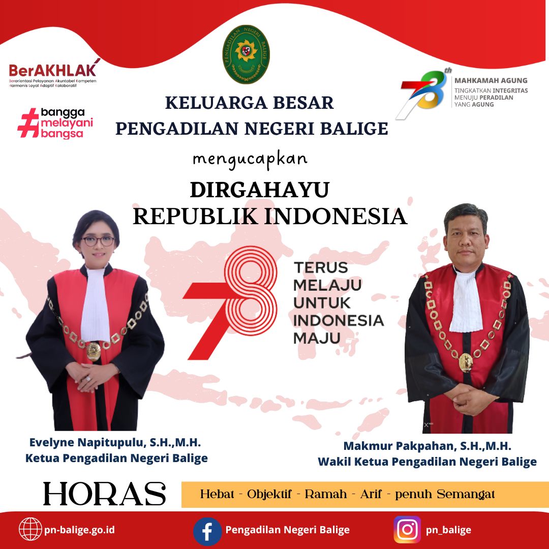 Dirgahayu Republik Indonesia yang ke 78